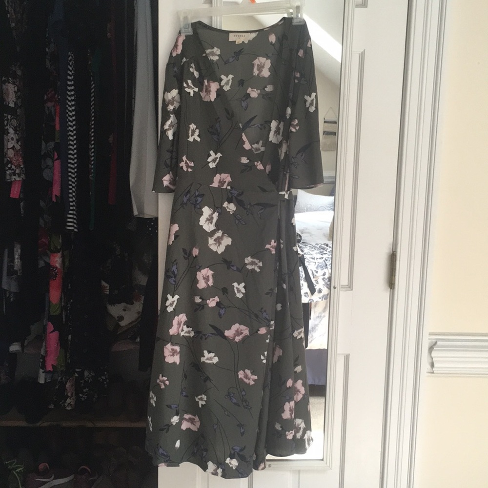 Everly Floral Wrap Dress